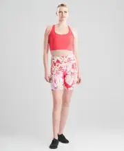 MSRP $48 Josie Natori Printed Cropped Top Dark Pink Size XS