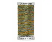 Gutermann Cotton 30 #4118 VARIEGATED ORANGE GREEN MIX 300m Embroidery & Quilting Thread