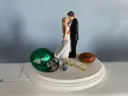 New York Jets Cake Topper Bride Groom Wedding day NFL Funny Football Theme