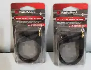 (2) RadioShack 4" (10.1cm) Audio Y-Cable Gold Series RCA Male To Dual RCA Female