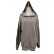 Buffalo David Bitton Hoodie Womens L Pewter Super Soft Stretch Fleece Sweatshirt