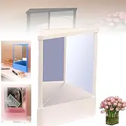 Non-Reversing Mirror, True Image Reflection, Slim Precision Vanity Makeup Mirror, Reversal Small Cosmetic Mirror, Tabletop Mirror, Inverted Mirror,for Makeup Vanity & Beauty (White,20 * 13 * 17cm)