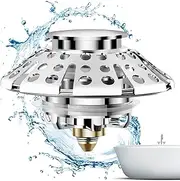 Bathtub Plug,Sink Plug Stopper with Hair Catcher - Reusable Kitchen Bath Tub Drain Plug for Wash Basin, Kitchen Sink, Bathtub