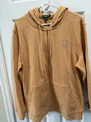 True Religion Core Zip Up Hoodie - L - Mandarin Orange [BRAND NEW w/ TAGS]