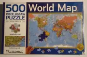 World Map 500 Piece Jigsaw Puzzle By Puzzlebilities Hinkler books 29" x 19.5"New