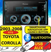 FITS 2003-08 TOYOTA COROLLA 6.2" PIONEER BLUETOOTH USB AUX CAR RADIO STEREO PKG (for: Toyota)