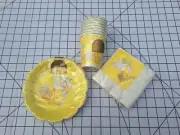 Vtg 1987 Joan Walsh 8 Dessert Plates 8 Cups 16 Napkins Hallmark Baby Shower