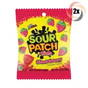 2x Bags Sour Patch Kids Strawberry Flavor Soft & Chewy Gummy Candy | 3.6oz