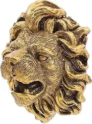 Water Feature Lion Head Fountain Nozzle Resin Wall Mount Relaxing Water Spray for Patio and Backyard