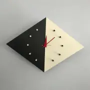 Mid Century Retro Style Wall Clock - Diamond Design Modern Kitchen Clock