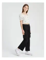 [Tilii] Linen Puff Sleeve Top in White