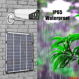 Yot 6W 12V 太陽能電池板,用於戶外安全攝像頭太陽能電池,帶 10 英尺直流輸出 DIY 防水太陽能電池板,用於