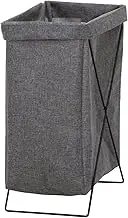 Fuji Boeki 31510 Multi Storage Box, Laundry Box, Vertical Type, Width 9.4 x Depth 13.8 x Height 20.5 inches (24 x 35 x 52 cm), Gray, Fabric, Steel Frame, Inner Water Repellent, Volume: 11.8 gal (30 L)