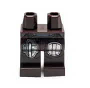 Lego - Minifigure Legs - Star Wars - Mandalorian Silver Beskar Armor, Brown
