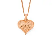 9ct Rose Gold 15mm Puff Heart Pendant