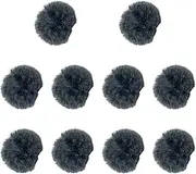 Generic 10 Pack Microphone Wind Muff for Noise Reduction Mini Windscreen for Podcasting, Dark Gray, as described