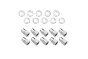 Street Pro Wheel Lug Nut Kit Chrome Open End Medium Mag Length 1.38 12 x 1.5 0.55 Shank Set of 10
