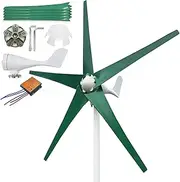800W-1200W Wind Power Generator 12V 24V 48V Wind Turbine Kit with MPPT Controller and 5 Green Blades, Low Noise High Efficiency Wind Turbine for Street Lights, Ships, Homes,1200w,24V