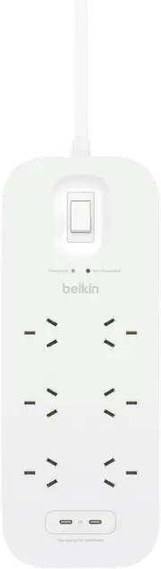 Belkin SurgePro 6-Outlet Surge Protector with Dual USB-C