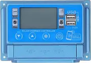 Solar Charge Controller, MPPT Regulator and Photovoltaic Panel Controller with Dual USB, 12V 24V 36V 48V 60V Self Adaption Unit for Bluetooth Solar Charging System (60A)