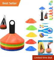 Lightweight 50 Pack Agility Cones for Soccer, Football, and Basketball Training