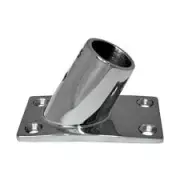 Whitecap 1" OD 60-Degree Round Base SS Rail Fitting #6140C