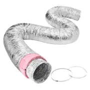 VEVOR Dryer Vent Hose, 254MM Insulated Flexible Duct 7.62M Long with 2 Duct C...