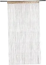 Bead Curtain for Doorway, 1x2m Window Beads Door Fly Screen Curtain Tassel Type Hanging Lightweight Shiny Decorative Fly String Curtains for Home, Champagne Color