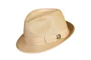 Goorin Bros Baseline Stingy Brim Fedora Hat Trilby Summer Straw - Tan