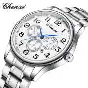 CHENXI Men Watch Numerals Dial Business Calendar Luminous Wristwatch for Male