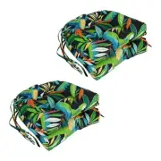 16 In Outdoor Spun Polyester U shaped Tufted Chair Cushions Set of 4