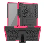 Cool Tyre Surface Design PC + TPU Hybrid Phone Cover Shell with Kickfor Lenovo Tab P11/Tab P11 5G