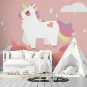 3D Unicorn Pink Cloud Wallpaper Wall Murals Removable Wallpaper 746