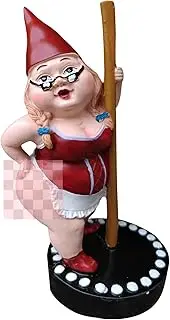 qumHmup Garden Gnomes, Pole Dancing Gnome Figurine for Patio Lawn Garden Decoration,Outdoor Decoration Resin Gnome Statue