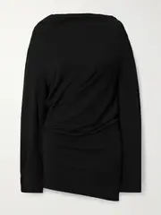 [Jacquemus] Jacquemus - Croisière Open-back Draped Jersey Mini Dress - Black - medium medium Black