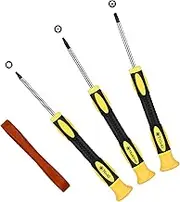 Torx Screwdriver Sets 3Pcs T6 T8 T10 Security Torx Drivers with Pry Tool, Magnetic Screwdrivers Precision Repair Kit Compatible with PS5 PS4 PS3 Xbox One Xbox 360 MacBook Computer