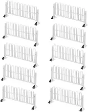 Kisangel 10pcs Miniature Traffic Roadblocks Fence Model Lightweight Compact Easy to Use Store Vivid Look for Dollhouse Micro Landscape Decoration