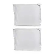 2PK Jason Commercial Satin Stripe Euro Pillow Case Tailored 65x65cm White