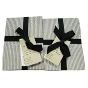 NWT West Elm Organic Kantha Stitch Standard Size Pillow Shams Sold Out Gray Pair