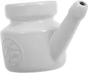NOLITOY Ceramic Sinus Rinse Bottle 350ml Nasal Cleaner Yoga Nose Wash Pot for Health Care White