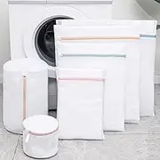 8Pcs Fine Mesh Laundry Bags for Delicates with Premium Zipper,Travel Storage Organize Bag, Multi-size Thickened Clothing Washing Bags for Laundry,Blouse,Bra,Hosiery,Stocking,Underwear,Lingerie,Pants
