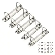 B7 2 Hole Ring Binder Mechanisms, 5 Set 1.18" D Ring Binder Planner, 26mm Silver