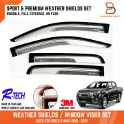 SILVER VISOR SHIELD WIND DEFLECTOR WEATHER GUARD FOR ISUZU UTE D-MAX 12-19 RTECH