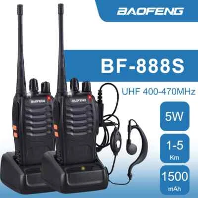 Walkie-talkie 888S Dual Band Ham Radio Transceiver Earphone Walkie Talkie