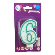 Set of Seven Number "6" Birthday Candles-Be Prepared for Six Years or 66 Years