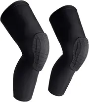 O-Best [Upgrade Version Basketball Knee Pads, Compression Kids Adult EVA Pads Crashproof Volleyball Long Leg Knee Sleeves Protector Gear
