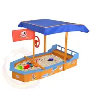 Keezi Boat-shaped Canopy Sand Pit