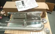 Bathroom Grab Bar w Double Roll Toilet Tissue Roll Holder, 3 in 1 Brush Chrome