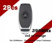 2Pcs Chamberlain Key Chain Remote Garage Door Opener Red / Orange Learn Button