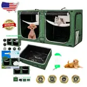 Durable Cat Travel Crate with Soft Mats & Easy Access - Perfect for All Breeds